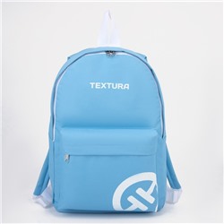 Рюкзак школьный из текстиля на молнии, 1 карман, TEXTURA, цвет голубой
