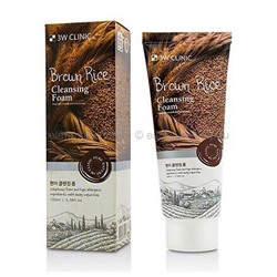 Пенка для умывания 3W Clinic Brown Rice Foam Cleansing, 100 мл (51)