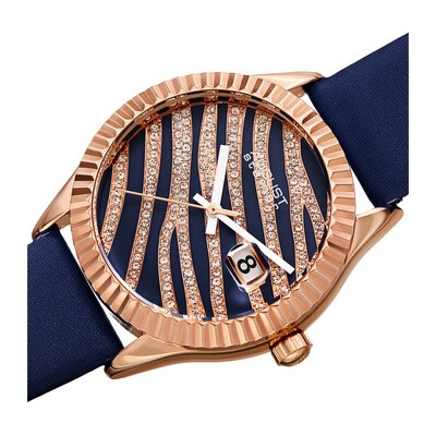 August Steiner Blue and Rose Gold Dial Ladies Watch AS8275BU