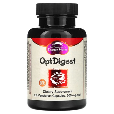 Dragon Herbs OptDigest, 500 мг, 100 вегетарианских капсул