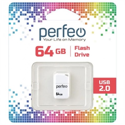 64Gb Perfeo M03 White USB 2.0 (PF-M03W064)