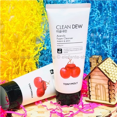 Пенка для умывания Tony Moly Clean Dew Acerola Foam Cleanser, 180 мл (51)