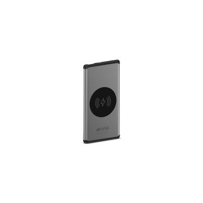 Зарядное устройство Hiper Nano V, 5000 мА/ч, Qi 5 W, 2.1A USB, серебристое