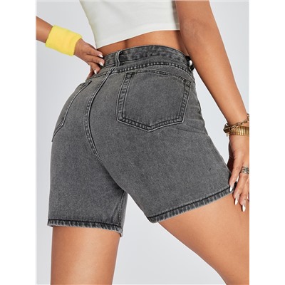 Denim Shorts mit geradem Beinschnitt