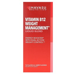 Havasu Nutrition Жидкая смесь витамина B12 для контроля веса, ягоды, 7,6 жидких унций (225 мл)