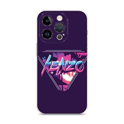 Силиконовый чехол Kenzo фиолетовый на iPhone 14 Pro