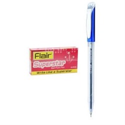12 шт Ручка шариковая «Flair» SUPERSTAR F-957 пластик, синяя 0,7мм,стерж 131мм