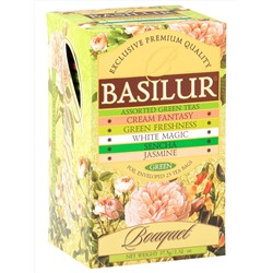 Чайный набор зеленый Basilur Букет «Ассорти», 25 саше