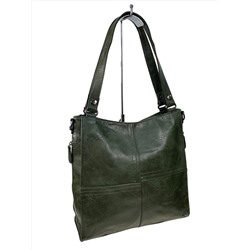 Женская сумка из искусственной кожи цвет темно оливковый