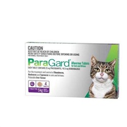 Paragard Allwormer für Katzen & Kätzchen bis zu 5 kg (11 lbs) - 4 Tabletten