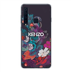 Силиконовый чехол Кензо в цветах на Samsung Galaxy A9 2018
