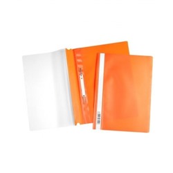 Папка -Скоросшиватель А4ф Hatber 120/160мкм Оранжевая Пластиковая прозрачный верх с един.штрих-кодом