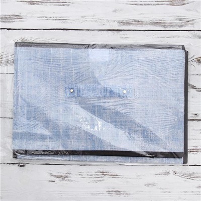 Короб стеллажный для хранения с крышкой «Ронда», 38×24×24 см, цвет голубой