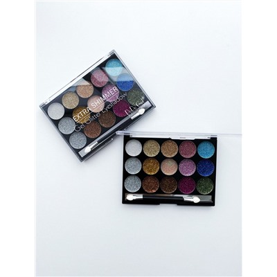 Тени для век DoDo Girl Professional Make Up 15 Color Palette Extra Shimmer Gel Glitter Eyeshadow (тон 01)