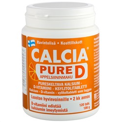 Calcia чистый витамин D Апельсин 120 таблеток, 186 г