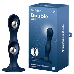 Satisfyer Стимулятор с двумя металличискими шариками в стволе Double Ball-R (dark blue)