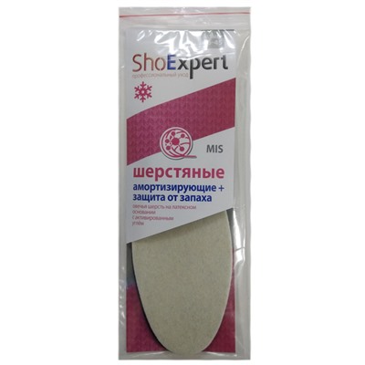 Стельки утеплённые SHOExpert Mis, шерстяные с защитой от запаха, размер 36-45