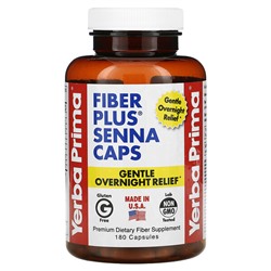 Yerba Prima Капсулы Fiber Plus Senna, 180 капсул