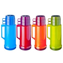 Термос стеклянная колба Tourist 1,00л (2 чашки), 4 цвета 2644H/4 VETTA