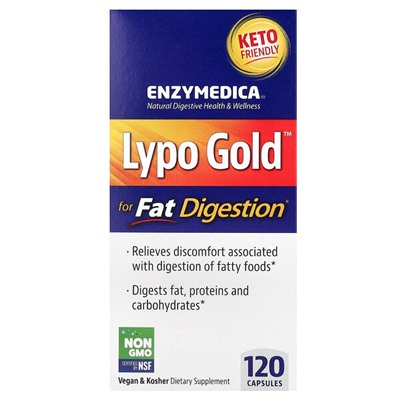 Enzymedica Lypo Gold - Для переваривания жиров - 120 капсул - Enzymedica