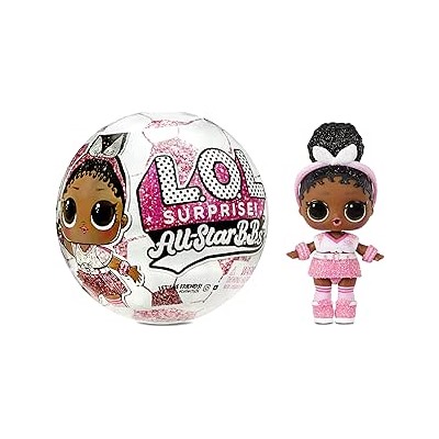 L.O.L. Surprise! All-Star B.B.s Sports Series 3 Soccer Team Sparkly Dolls with 8 Surprises, Accessories, Surprise Doll