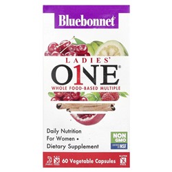Bluebonnet Nutrition Ladies' ONE, Поливитамины на основе цельных продуктов - 60 растительных капсул - Bluebonnet Nutrition