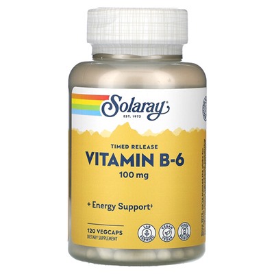 Solaray Витамин B-6 - 100 мг - 120 капсул - Solaray