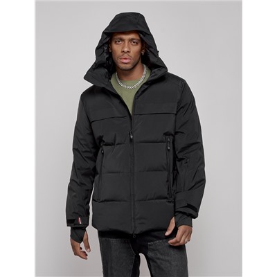 Куртка мужская зимняя горнолыжная черного цвета 2407Ch