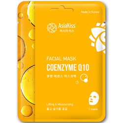 AsiaKiss Маска для лица тканевая КОЭНЗИМ Q10 Facial Mask 25 г