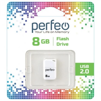8Gb Perfeo M03 White USB 2.0 (PF-M03W008)