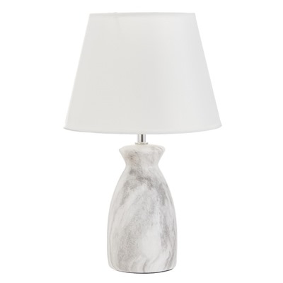 Настольная лампа "Лаена" E14 40Вт бело-серый 22,5х22,5х37 см RISALUX