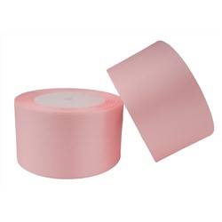 Однотонная атласная лента (бледно-розовый), 50мм * 25 ярдов (+-1)