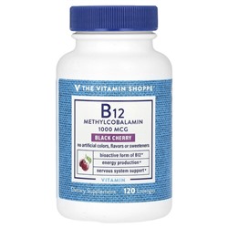 The Vitamin Shoppe B12, Черная вишня, 1000 мкг, 120 пастилок
