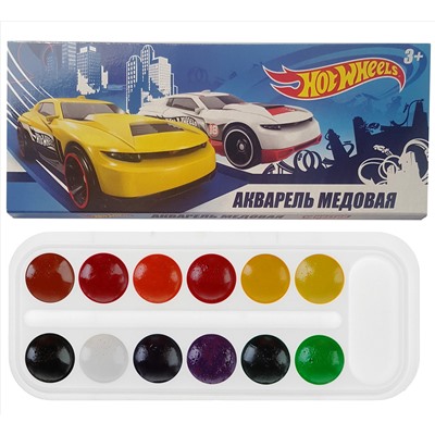 Центрум. Hot Wheels 88696 Акварель медовая 12 цв. б/к