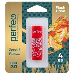 4Gb Perfeo C04 Red Tiger USB 2.0 (PF-C04RT004)