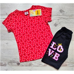 Домашний костюм (пижамка) для девочки (футболка+бриджи) УЗБЕКИСТАН (3-4-5-6-7)