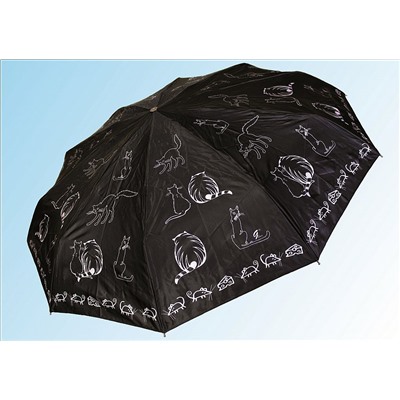 Зонт С4008 коты жирные на черном
