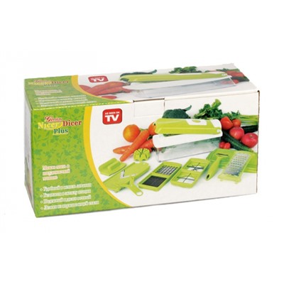 Овощерезка с контейнером+8 насадок+овощечистка"Nicer Dicer Plus"Кел.KL-01101