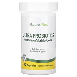 NaturesPlus Ultra Probiotics, 40 миллиардов, 30 капсул - NaturesPlus