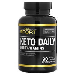 California Gold Nutrition Keto Daily Multi-витамины с зеленым чаем, 90 растительных капсул