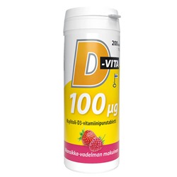 D-Vita 100 мкг клубника-малина 200 табл