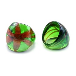 Перстень из муранского стекла модель8 цв.зеленый