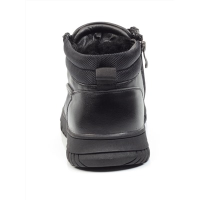 05-M990-2 BLACK Ботинки зимние мужские (искусственная кожа, искусственный мех)