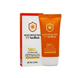 3W Clinic Multi Protection UV Sun Block Солнцезащитный крем для лица