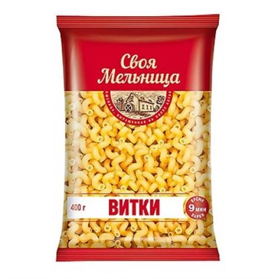 «Своя Мельница», макаронные изделия «Витки», 400 гр. KDV АЛТАЙ