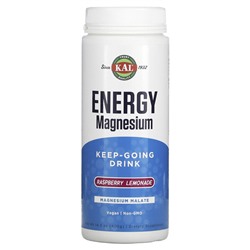 KAL Energy Magnesium, Напиток для ежедневного использования, малиновый лимонад, 14,3 унции (405 г)