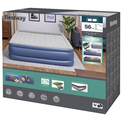 Кровать надувная King 203 x 193 x 56 см со встроенным электронасосом 67692