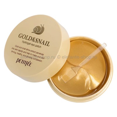 Патчи с муцином улитки Petitfee Gold & Snail Hydrogel Eye Patch (78)