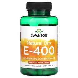 Swanson Natural Dry E-400, 268 мг (400 МЕ), 100 капсул