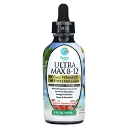 Tropical Oasis Ultra Max B-12, Вкусная клубника, 5000 мкг, 4 жидких унции (120 мл)